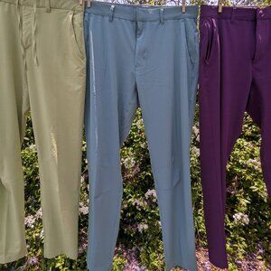 Fabletics "The Only" 4-way Stretch Pant, Powder Blue (rare color), 34 X 32